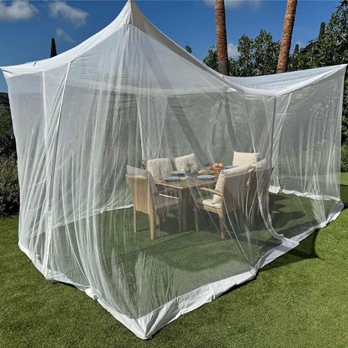 UB-STORE Mosquito Net for Patio 1475 x 82 FT Very Large Sizes Fabric Designed for Outdoors Insect House Screen Netting for Gazebo Porch Garden Terrace White Outside Canopy Bug Protection - Image 1