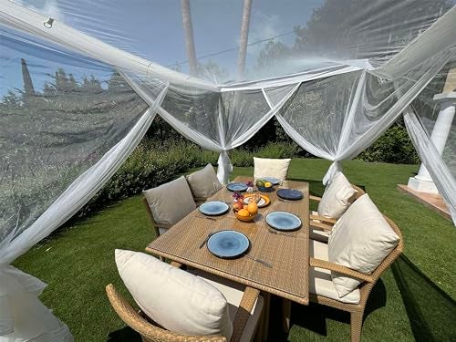 UB-STORE Mosquito Net for Patio 1475 x 82 FT Very Large Sizes Fabric Designed for Outdoors Insect House Screen Netting for Gazebo Porch Garden Terrace White Outside Canopy Bug Protection - Image 3