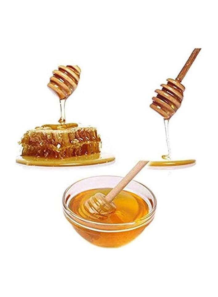 erorex 2 PCS Wooden Honey Dipper Dinnerware Stick Honey Spoon Mixing Stick For Honey Coffee Jar Coffee Milk Tea Safe Stir Bar Spoon (8CM, Pack of 2)  - Image 3