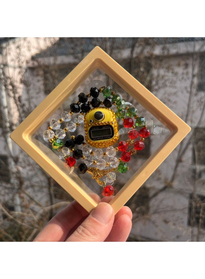 NIBEMINENT Muslim Prayer Beads, 33 Prayer Beads Counter Gift Box Set, 10mm