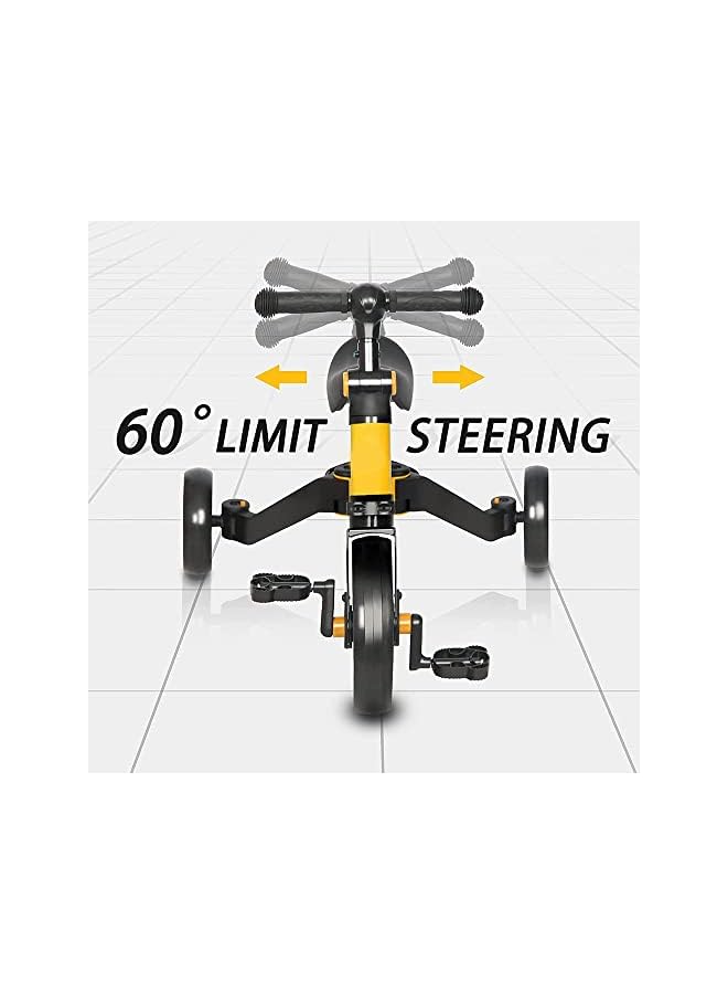 DMG TECH 3 in 1 Kids Tricycles, Toddler Bike for 1-4 Year olds,Baby Balance Bike Kids Trike with Adjustable Seat & Handlebar and Removable Pedal,Kids Trike 3 Wheel Bike for Boys Girls (yellow) - Image 4