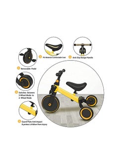 DMG TECH 3 in 1 Kids Tricycles, Toddler Bike for 1-4 Year olds,Baby Balance Bike Kids Trike with Adjustable Seat & Handlebar and Removable Pedal,Kids Trike 3 Wheel Bike for Boys Girls (yellow)  - Image 5