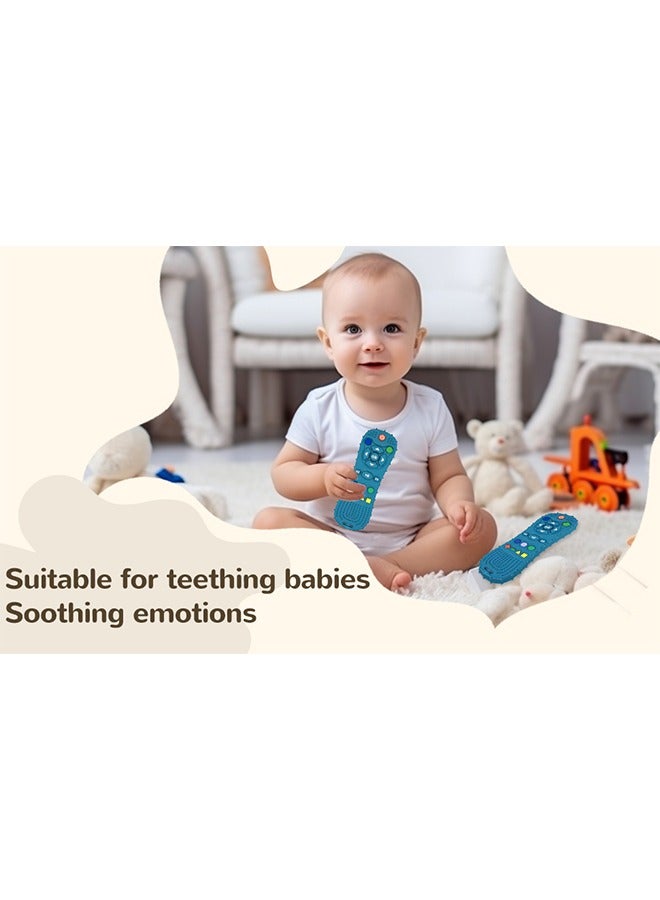 Baby Teething Toy for 3–12 Months – Silicone Remote Control Shape Teether, BPA Free, Pain Relief, Easy to Grip, Freezable (Blue)  - Image 4