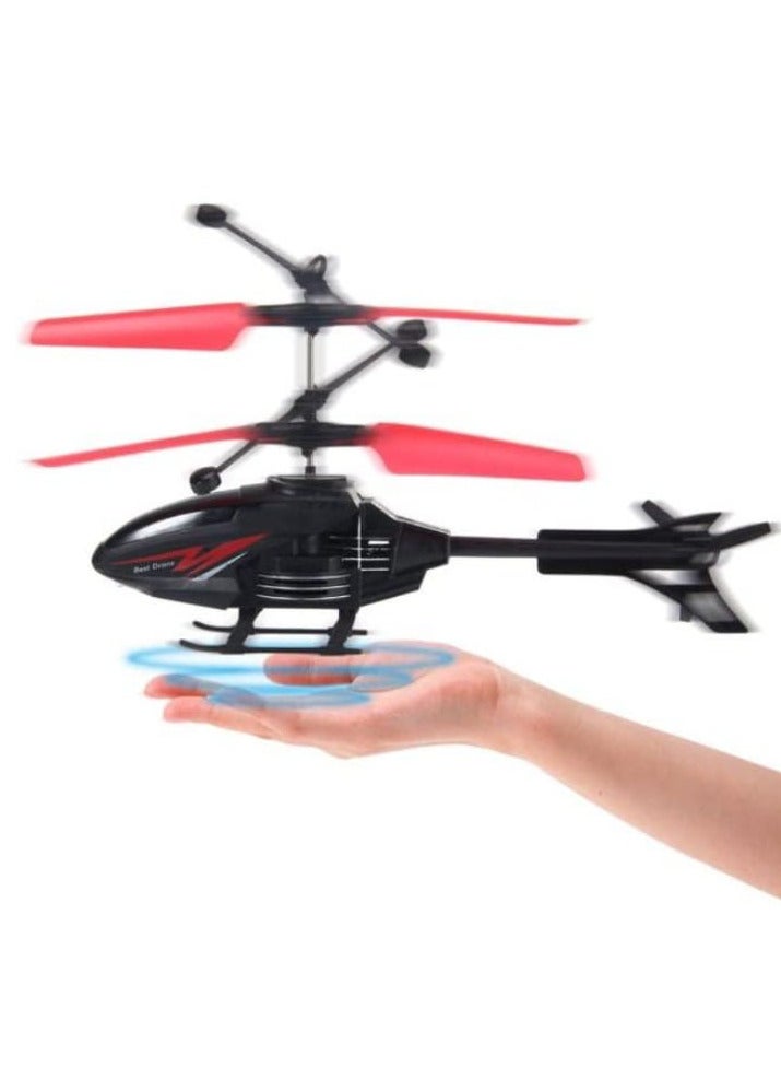 طائرة هليكوبتر طيران BSTCAR، لعبة طائرة هليكوبتر طائرة LED بالأشعة تحت الحمراء، طائرة هليكوبتر بمستشعر الأشعة تحت الحمراء، لعبة التحكم اليدوي للأطفال في الهواء الطلق (بدون جهاز تحكم عن بعد)
