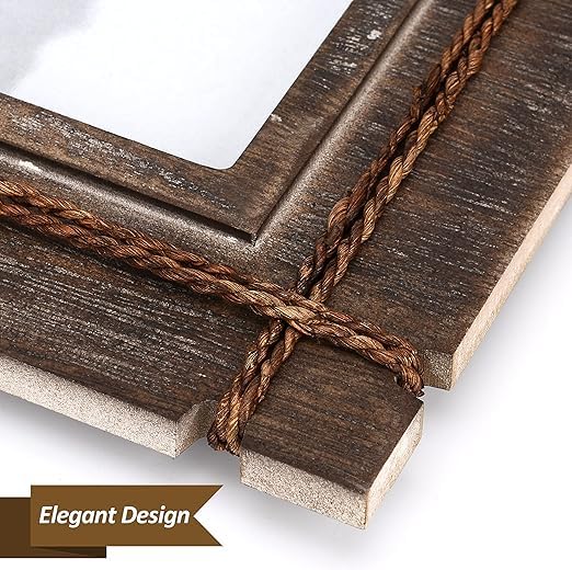 AKRILANE 16x20 Picture Frame Wood Rustic Decorative Distressed & Vintage Looking Photo Frames for Wall Mount & Table Top Display Home Decor – 16 x 20 Wedding Picture Frames – Style A - Image 4