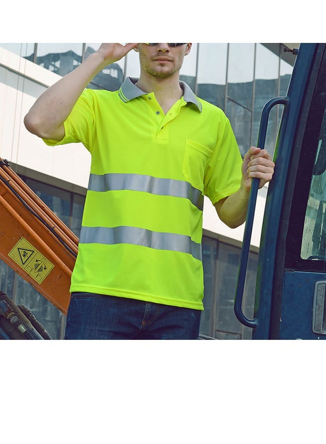 NIBEMINENT Reflective Safety T-Shirt Fluorescent Yellow 28x22.5x3cm - Image 2