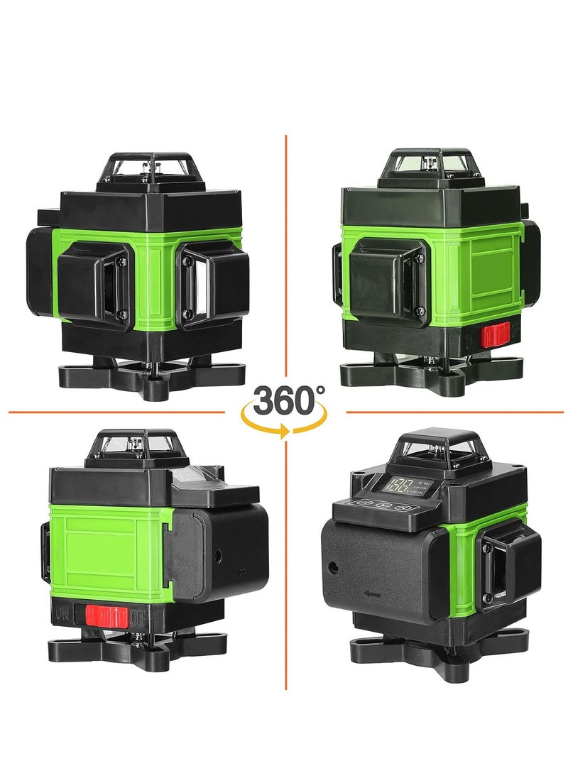 Generic - Multifunctional 4D 16 Lines Level 3° Self-leveling Machine USB Rechargeable Lithium Battery Leveling Tool with Vertical Horizontal Tilt Lines - Image 1