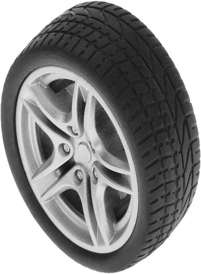 GANPUB 4Pcs Tires,Simulation Rubber Wheel Tire Wheel Toy Model DIY RC Spare Parts Easy Installation Small in Size,Wheel Sets,Remote and App Controlled Vehicles and Parts,Wheels and Tires（Black 48mm） - Image 3