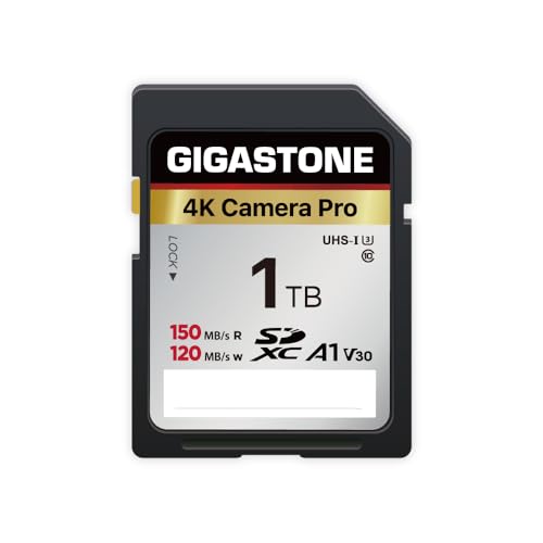 Gigastone [5-Yrs Free Data Recovery] GIGASTONE 1TB SDXC Memory Card 4K Pro Series Camera Transfer Speed Up to 150MB/s Compatible with Canon Camcorder, A1 V30 UHS-I Class 10 for 4K UHD Video - Image 1