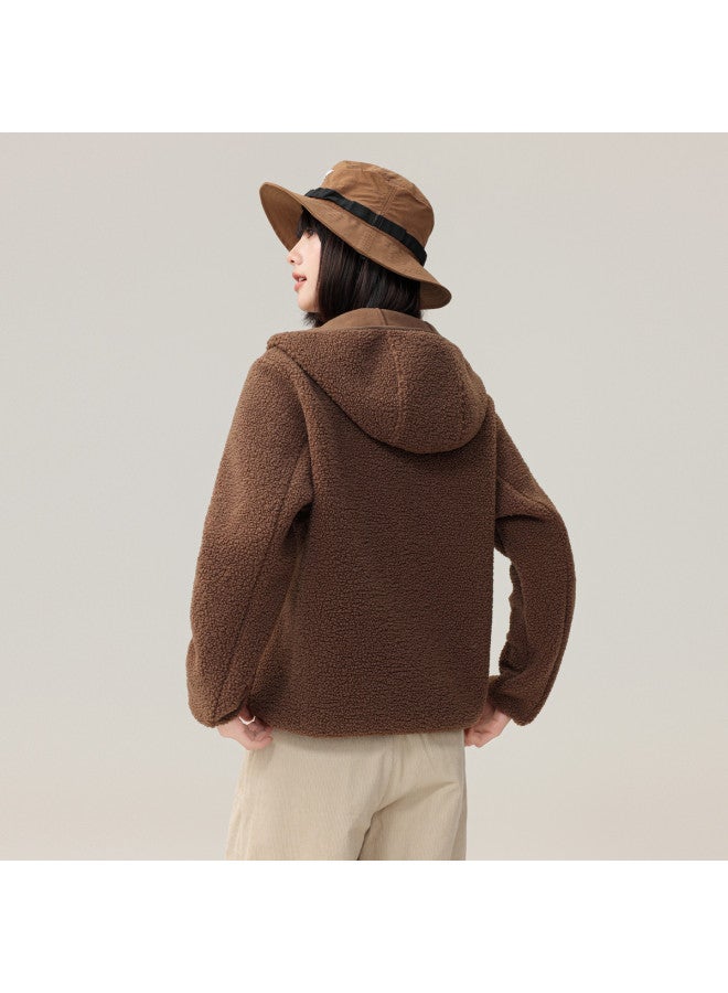 Flying in the snow Women's Short Fleece Jacket 2025 Autumn New Simple Versatile Personality Trend Long Sleeve Jacket Women - Image 5