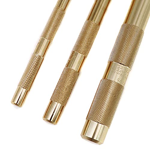Tektall 61360 Brass Drift Punch Set, 3/4-Inch 1/2-Inch 3/8-Inch 3/4'' 1/2'' 3/8'' Hand Tool Punches Tools for Home use - Image 4