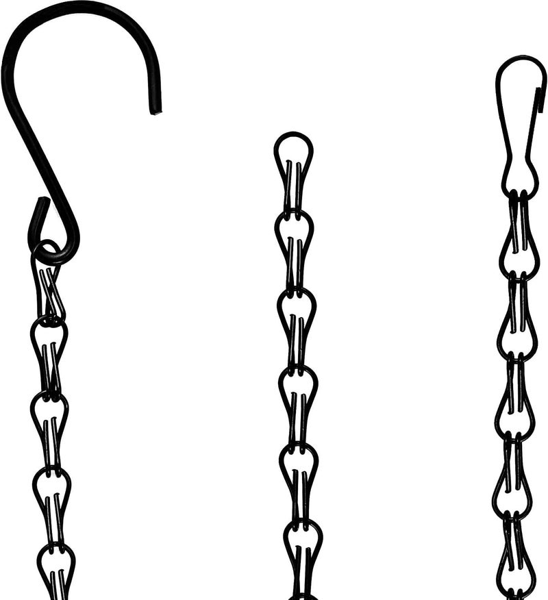 Tim Tim Agro Alloy Steel 10 Pcs 20 Inch Hanging Chain For Bird Feeders,Garden Plant Hangers For Decorative Ornaments, Planters, Billboards, Lanterns, Wind Chimes, Outdoor/Indoor Use(Black) - Image 4