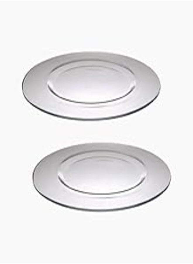 Vidivi - ViDiVi Rialto Glass Plates 2 Pieces Set, 32 cm Size, Transparent - Image 1