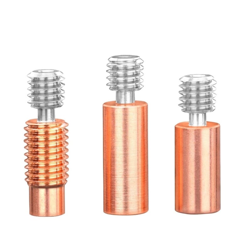 Bi Metal V6 Titanium Alloy Bimetal Heatbreak Throat Hotend 5PCS Copper Heater Block MK3 1 75MM - Image 4