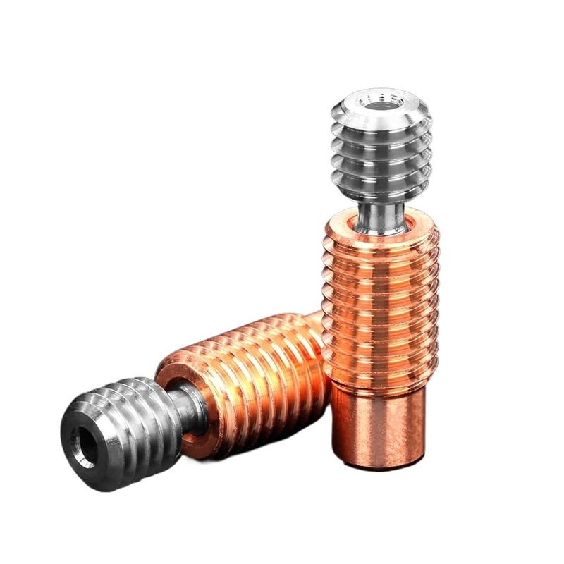 Bi Metal V6 Titanium Alloy Bimetal Heatbreak Throat Hotend 5PCS Copper Heater Block MK3 1 75MM - Image 5