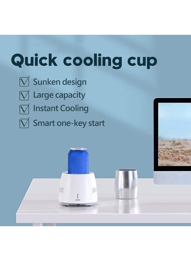 Portable Quick Cooling Cup Desktop Electronic Beverage Cooler with Aluminum Cup - Image 2