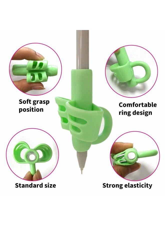 KOABBIT Pencil Grips for Kids Handwriting,Pencil Holder for Toddlers/Preschool 2-4 Year learning to Write, Writing aid Grip Tools for Children's Training Pen Holding Posture Correction Tools(3 PACK) - Image 2