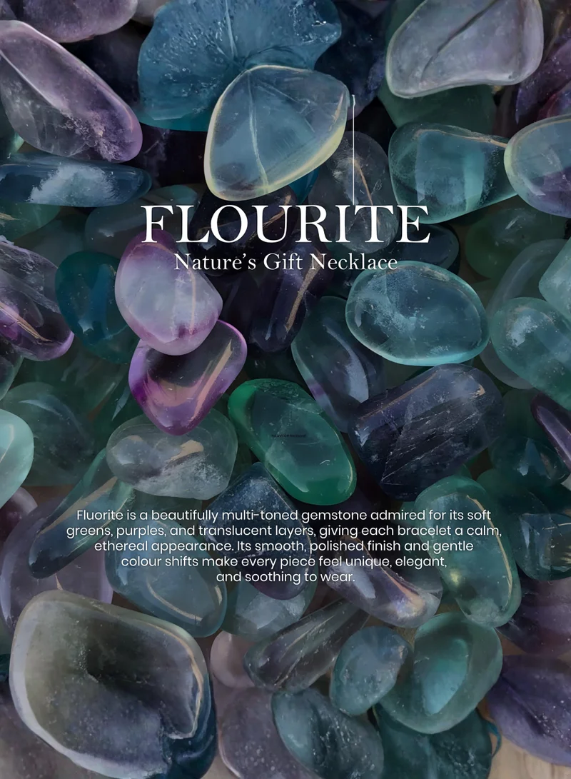 British Fossils Natures Gift Stud Earing Fluorite