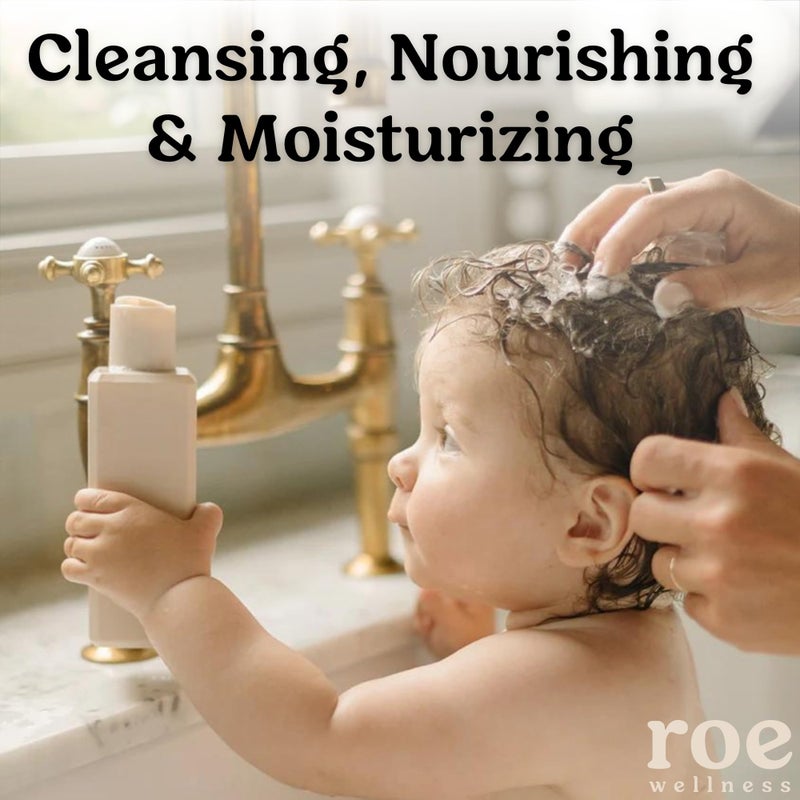Roe Wellness- Toddler & Baby Body Wash & Shampoo Moisturizing Clean Ingredients | Suitable for Sensitive Skin, Fragrance-Free, Natural Vanilla Scent, Fresh Cleaning | 9.4 fl oz. - Image 3