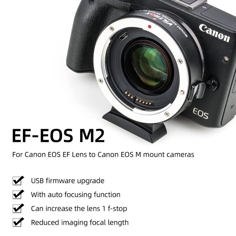 VILTROX EF-EOS M2 Speed Booster 0.71x Canon EF Lens to EF-M Mount Speedbooster for Canon m50 ii m6 ii m200 m50 m6 m5 - Image 2