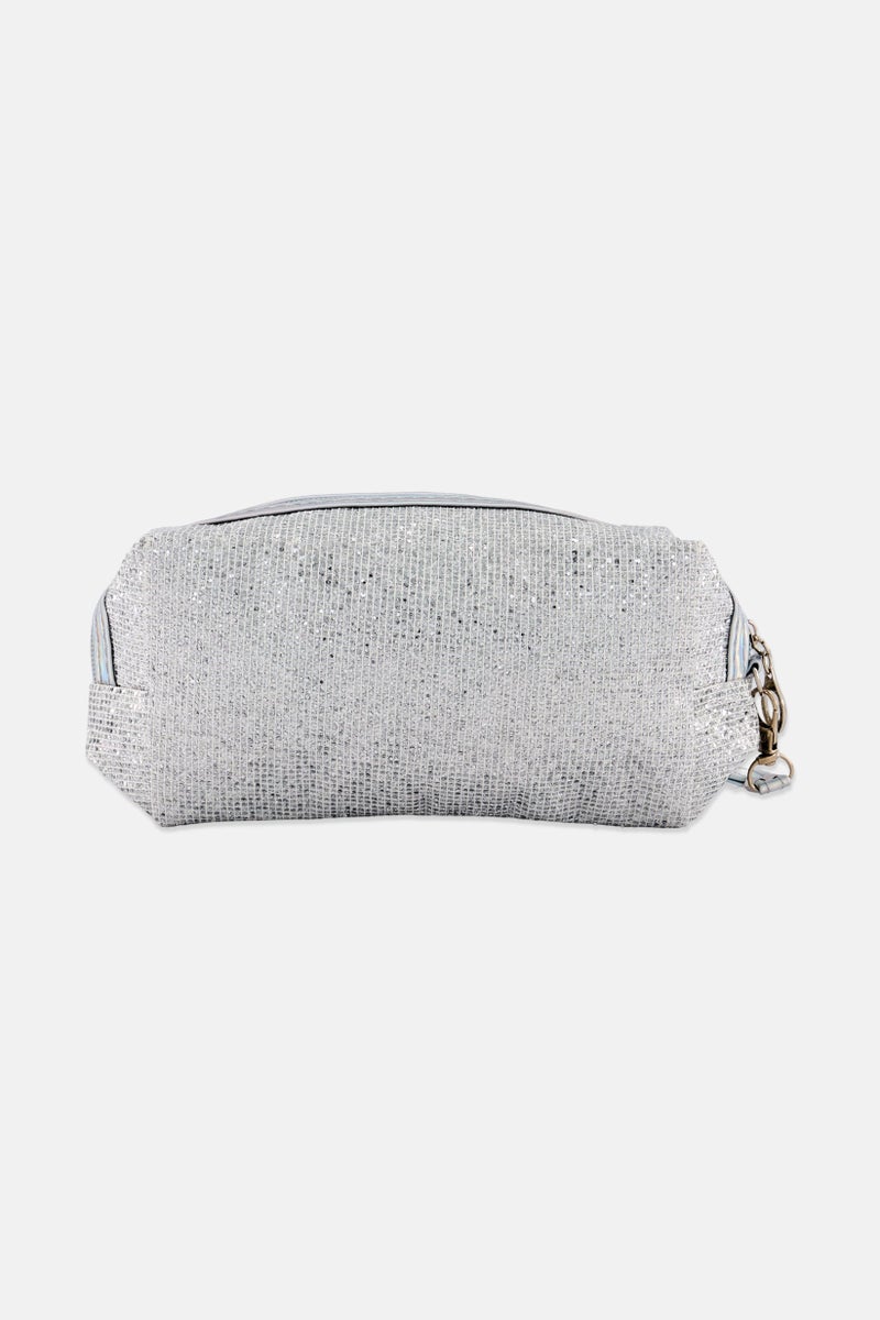 Presidentzt Women Graphic Print Make Up Pouch, Silver - Image 2