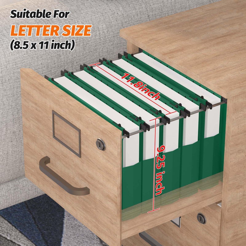 SHUTEX Extra Capacity Plastic Hanging File Folders,12 Pack Reinforced Expanding Hang Folder Letter Size,Accordian Pocket,Heavy Duty 2 Inch Expansion,Hanging Folder Organizer for Office Home,Green - Image 3