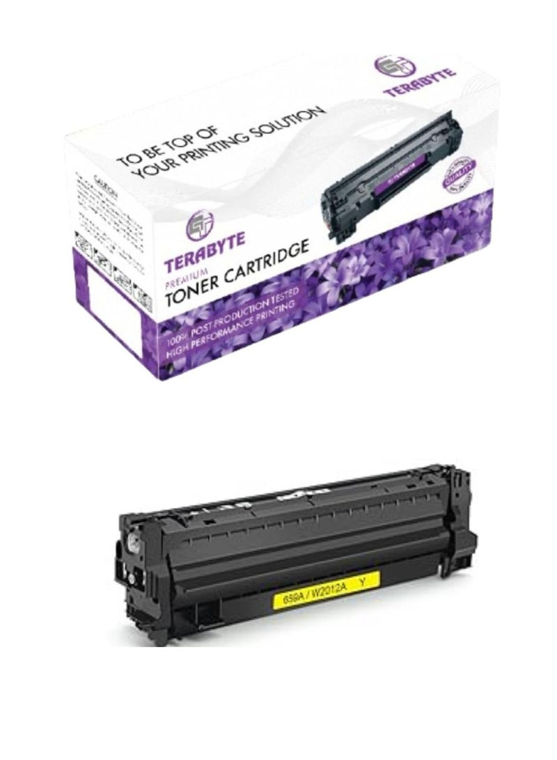 Terabyte 659A Toner Cartridge Replacement For Color Enterprise M856dn, M776dn, Color Enterprise Flow MFP M776z, M776zs ( W2012A Yellow) - Image 1