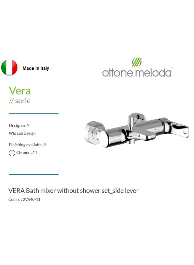 ottone meloda VERA Bath Mixer- Side Lever, Chrome - Image 1