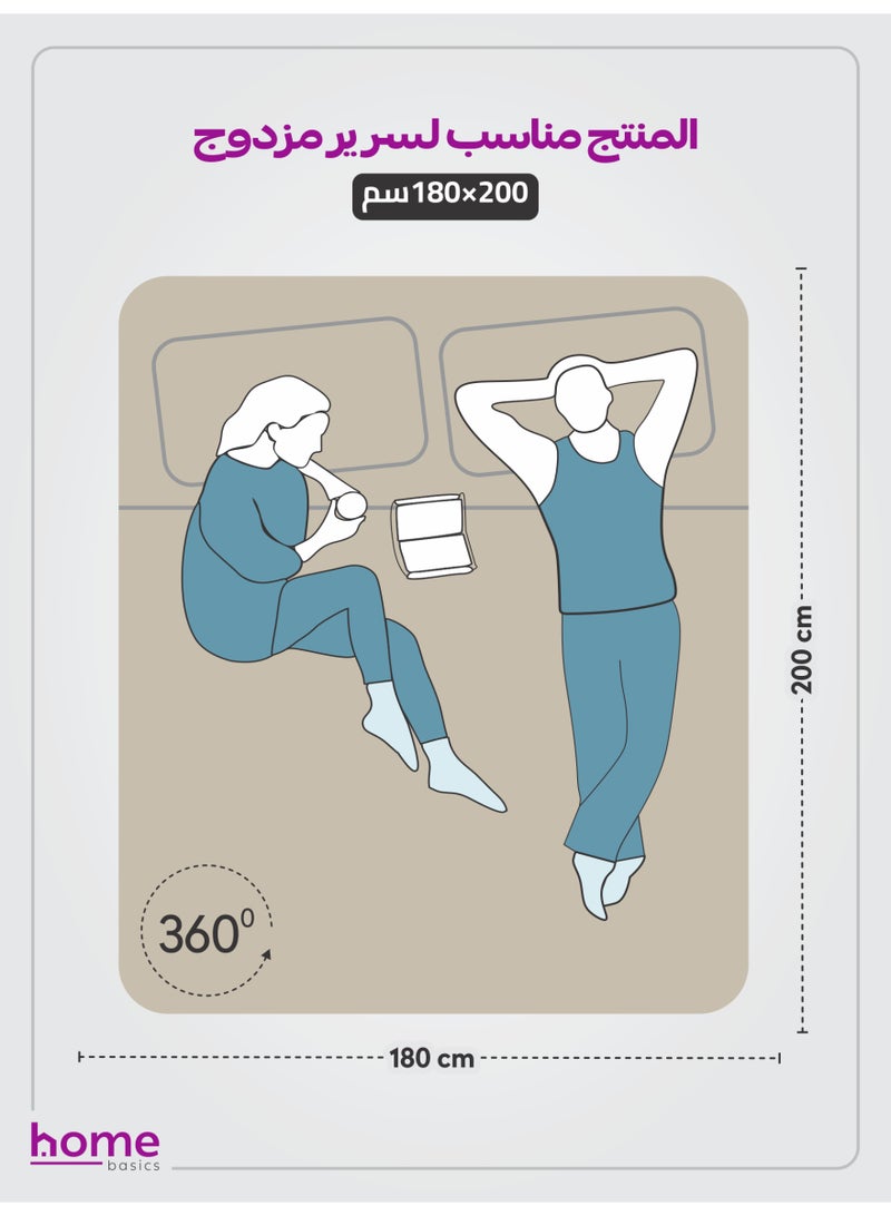 Donetella Bedding Fitted Sheet - Fits 180x200 Cm For King Bed - 3 Pcs (1 Fitted Sheet and 2 Pillowcases) - 35 Cm Deep Pocket - Solid Bed Sheet - Image 2