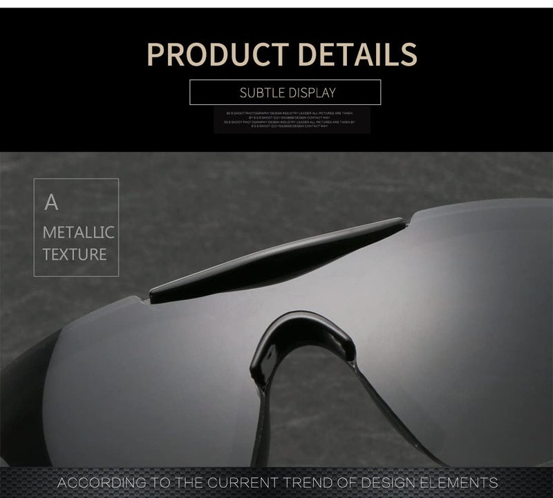 Karsaer Non Polarized Sports Sunglasses for Cricket & Cycling Men Women Unisex Oversized Wrap-Around Frame 100% UV400 And Wind Protection Outdoor Hiking Fishing Glasses E1394 - Image 3