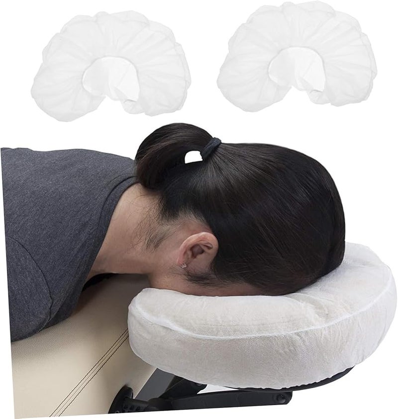 فاليكلود 50 قطعة أغطية رأس على شكل حرف U للاستخدام مرة واحدة غير منسوجة قابلة للتنفس لطاولات التدليك - Image 4