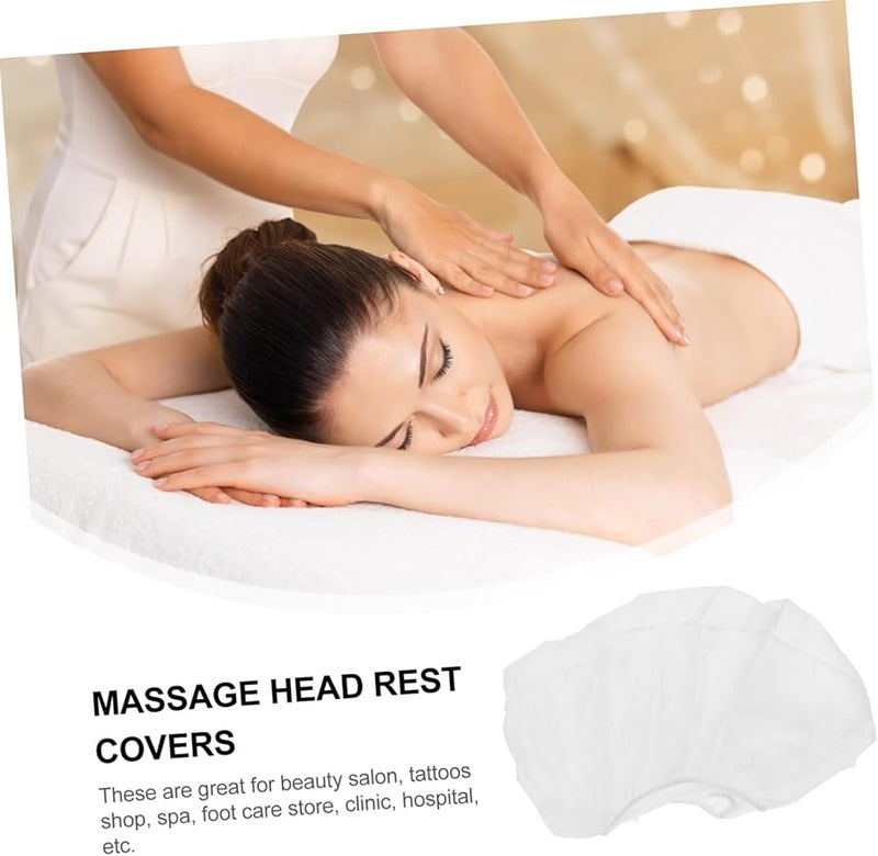 فاليكلود 50 قطعة أغطية رأس على شكل حرف U للاستخدام مرة واحدة غير منسوجة قابلة للتنفس لطاولات التدليك - Image 3