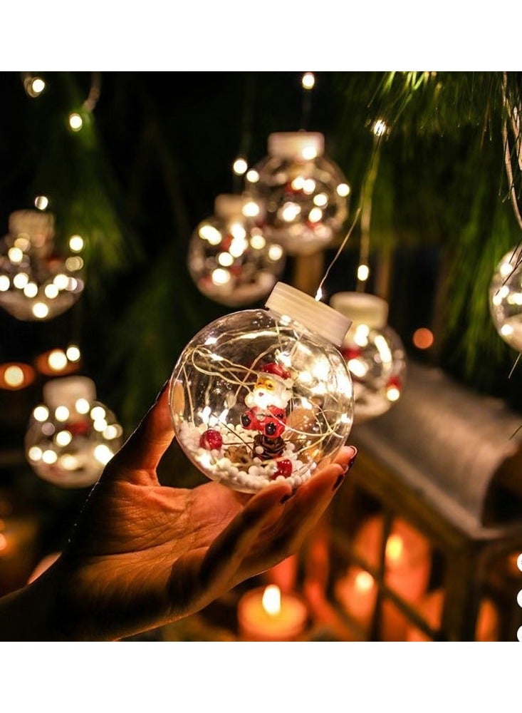 NIBEMINENT LED Curtain Lights, Wishing Ball, Old Man Snowman Tree Hanging, Window Arrangement Lights, Festival Decoration Copper Wire Lights - Image 4