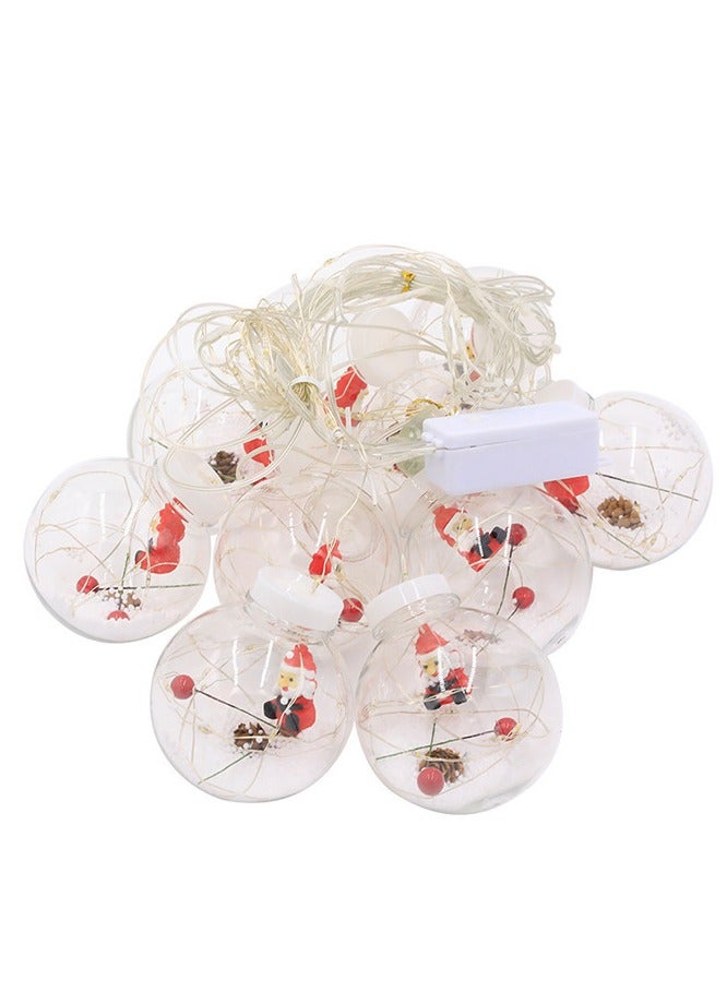 NIBEMINENT LED Curtain Lights, Wishing Ball, Old Man Snowman Tree Hanging, Window Arrangement Lights, Festival Decoration Copper Wire Lights - Image 5