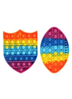 GOLDEN MILLION 2-Piece Push Pop Bubble Sensory Fidget Toy Autism Special Needs Stress Reliever Toys Stress Relief Silicone Squeeze Sensory Toy for Kids Adults  - Image 1