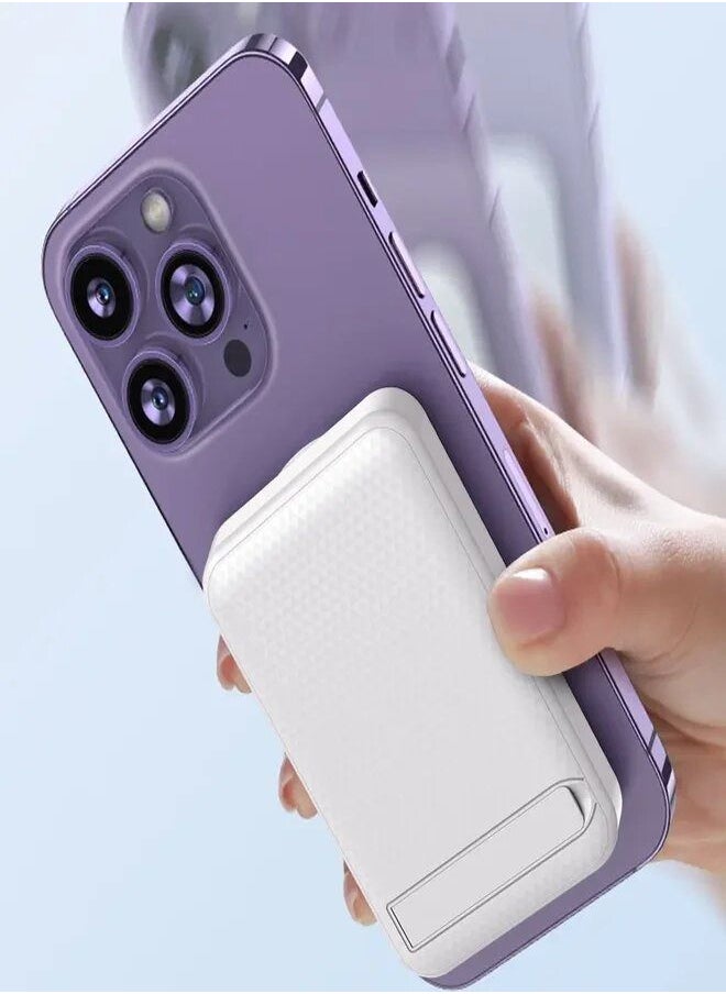 Aspor A326 New Product Digital Display Magnetic Wireless Power Bank with Foldable Holder Stand Fast Charging 10000mAh