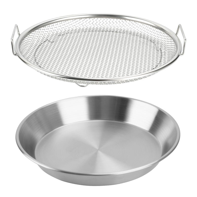 Stainless steel mesh oil filter tray, air fryer fried food oil draining accessory, dessert draining filter tray - Image 1