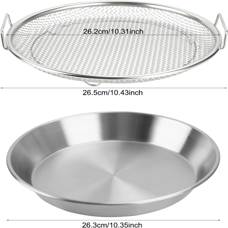 Stainless steel mesh oil filter tray, air fryer fried food oil draining accessory, dessert draining filter tray - Image 4