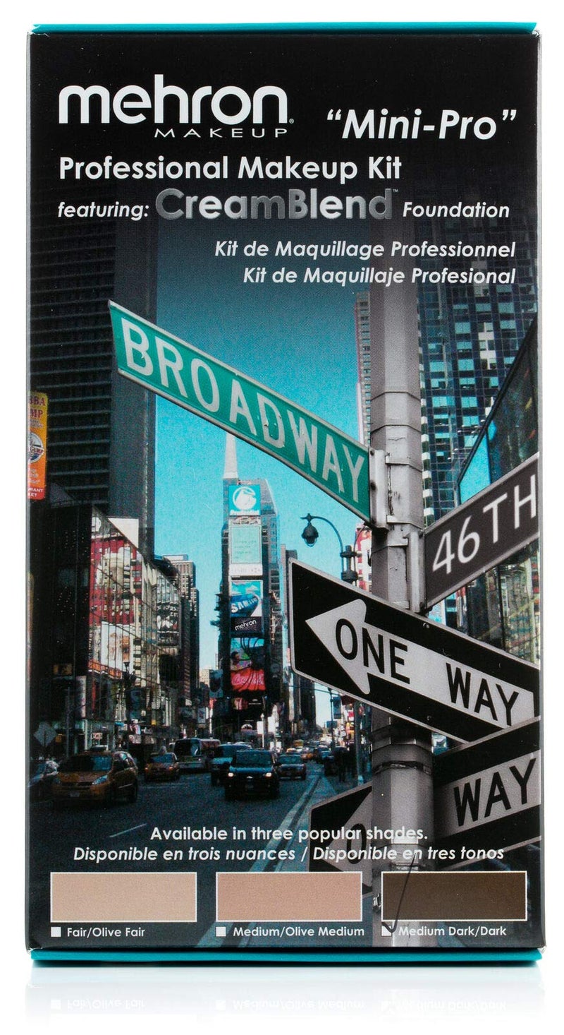 Mehron Makeup MiniPro Student Makeup Educational Kit Medium DarkDark