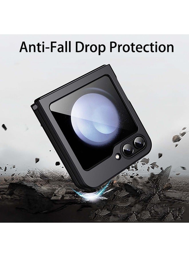 Case for Samsung Galaxy Z Flip 6 5G (2024), Frosted Translucent Back Protective Slim Phone Cover, Anti-Fingerprints, Anti-Fall Drop Protection, TPU High Quality Material Shockproof Case (Black) - Image 2