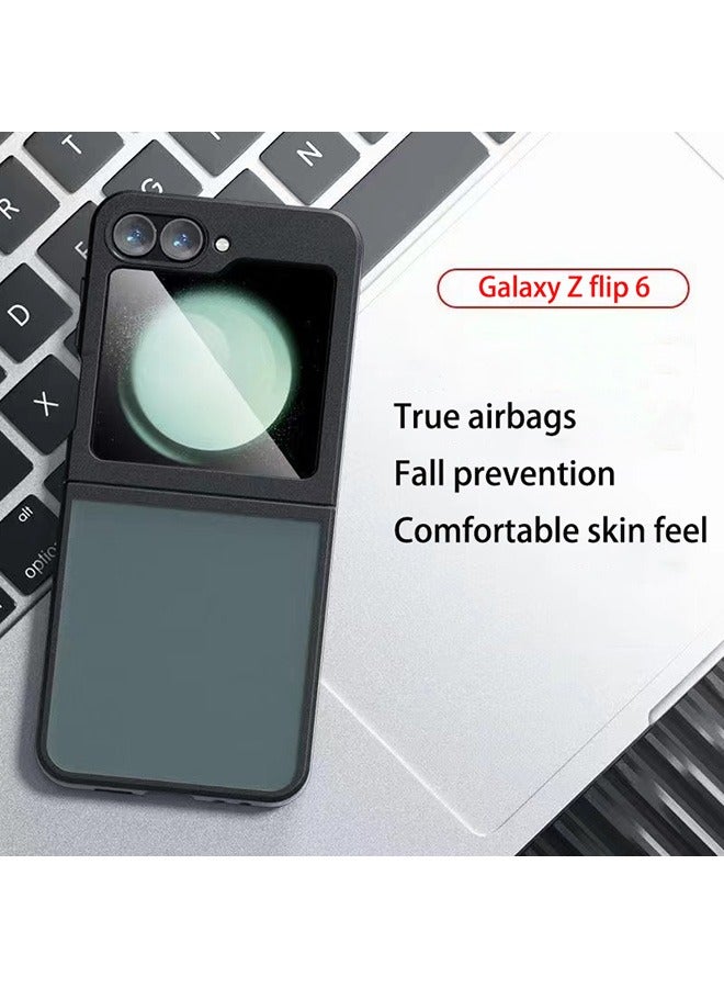 Case for Samsung Galaxy Z Flip 6 5G (2024), Frosted Translucent Back Protective Slim Phone Cover, Anti-Fingerprints, Anti-Fall Drop Protection, TPU High Quality Material Shockproof Case (Black) - Image 3