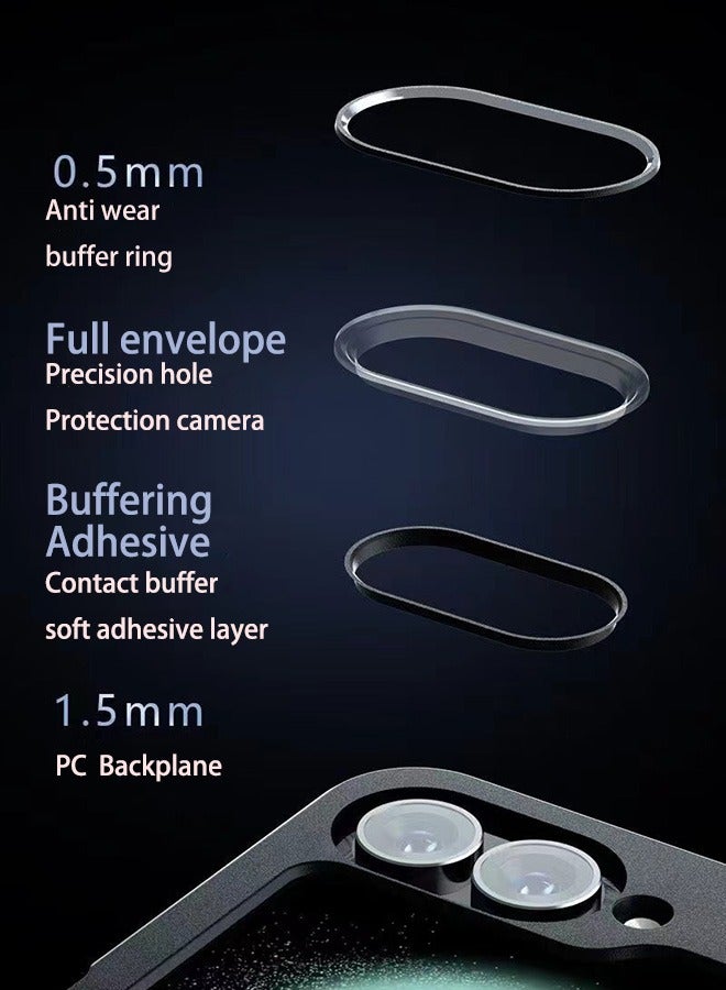 Case for Samsung Galaxy Z Flip 6 5G (2024), Frosted Translucent Back Protective Slim Phone Cover, Anti-Fingerprints, Anti-Fall Drop Protection, TPU High Quality Material Shockproof Case (Black) - Image 4