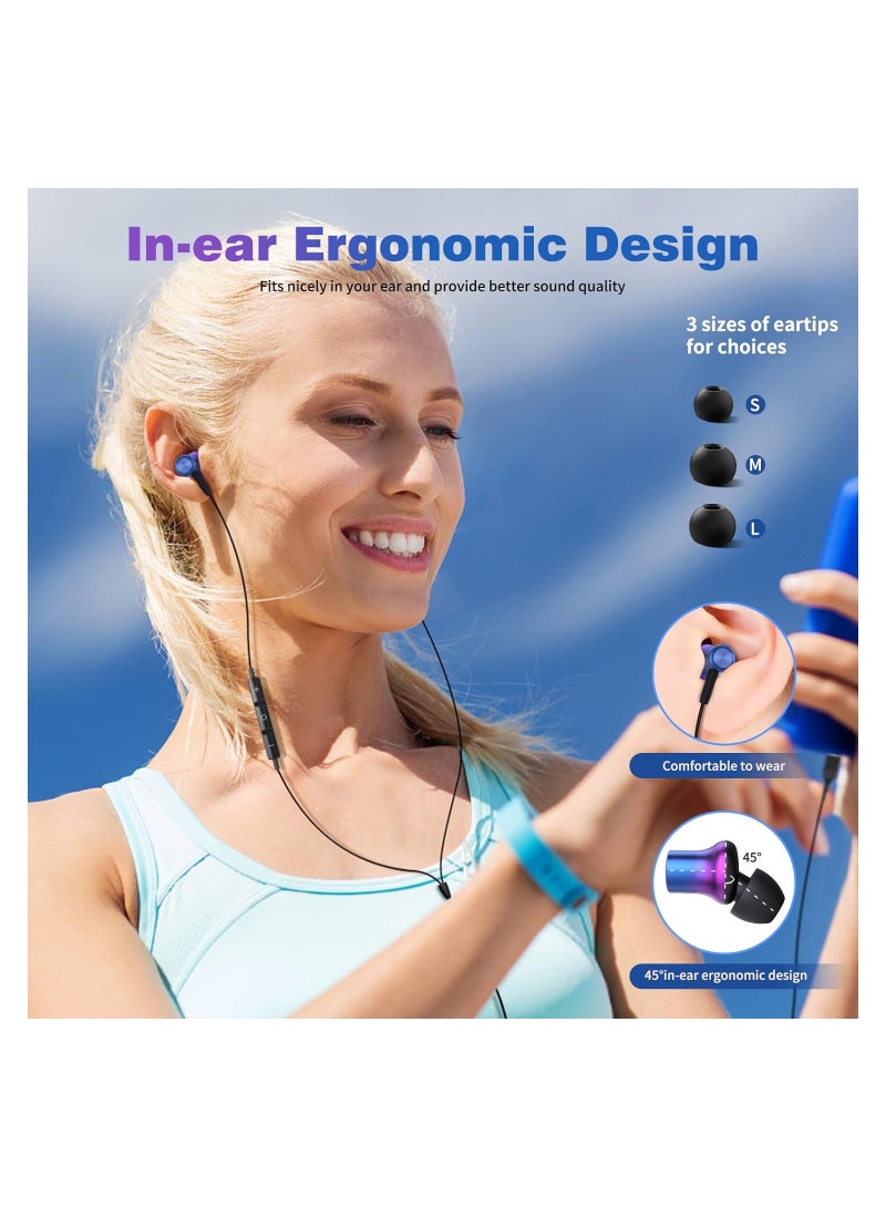 SYOSI USB C Headphone, Type C Wired Earbuds for iPhone 15 Pro Max iPad Mini 6 Magnetic Noise Isolation in-Ear Headset + Mic for Samsung Galaxy S23 FE S22 Ultra S21 S20 A54 Flip5 4 A53 Pixel 8 7 Oneplus - Image 3