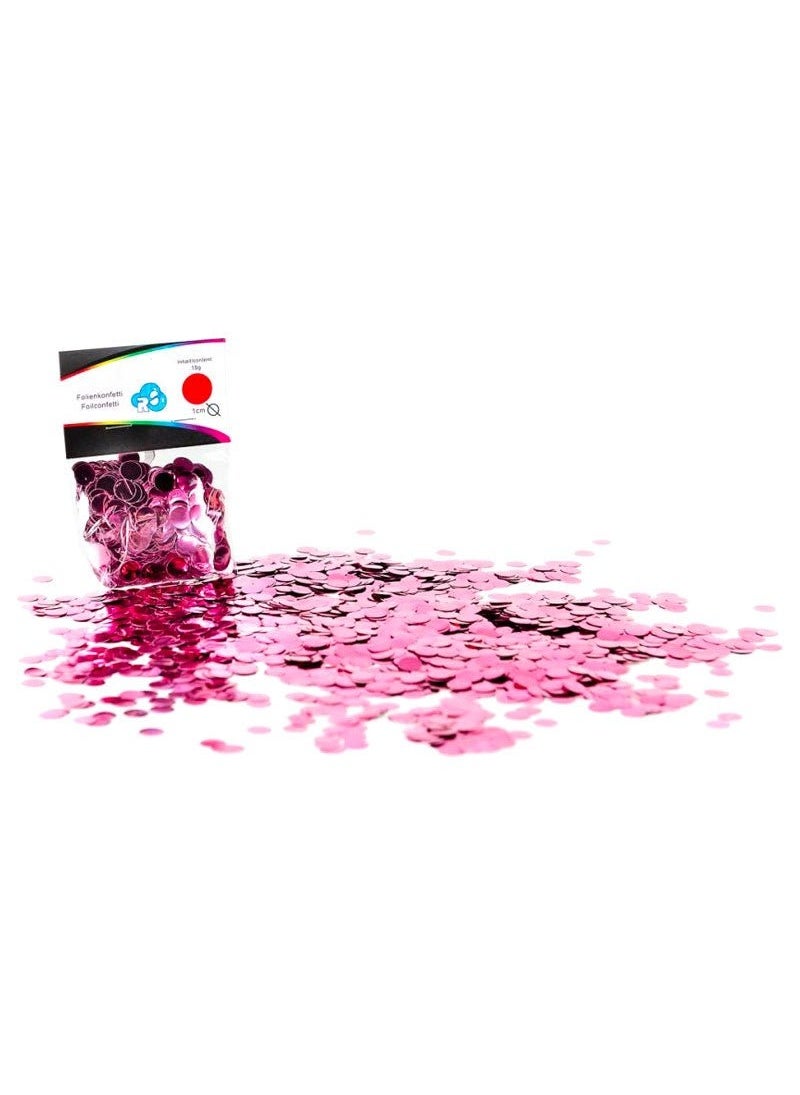 Confetti Pink Plastic 1cm 15g