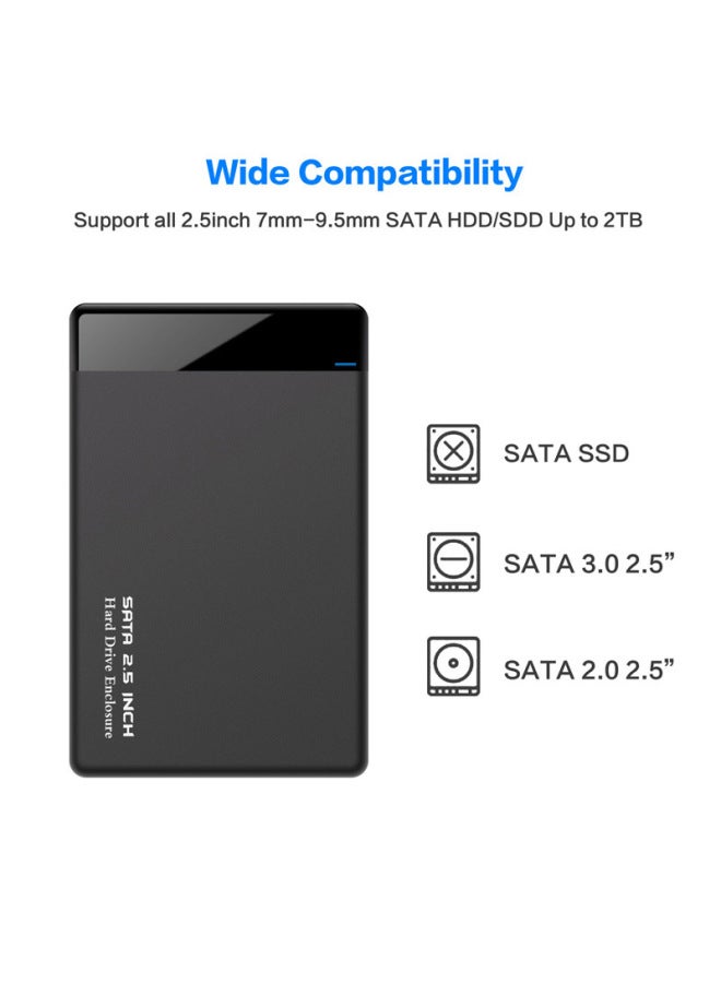 Direct 2.5 Inch SATA Mobile Hard Disk Box USB3.0 Mobile Hard Disk Protection Box-Color:TYPE-C - Image 5