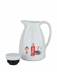 Valk Vacuum Flask With Double Wall Glass 600 Ml  Wide Mouth With Anti-Leakage Cap Double Walled Travel Mug  White + Black  Color  - Image 5