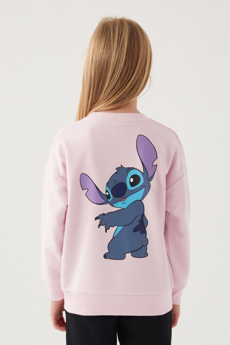 STITCH هودي بنت لون وردي على شكل مسحوق  - Image 3