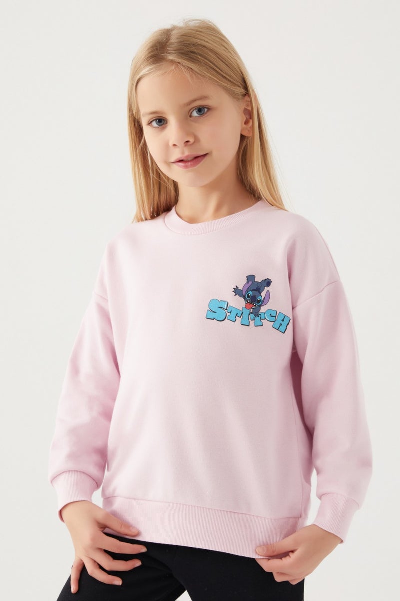 STITCH هودي بنت لون وردي على شكل مسحوق  - Image 2