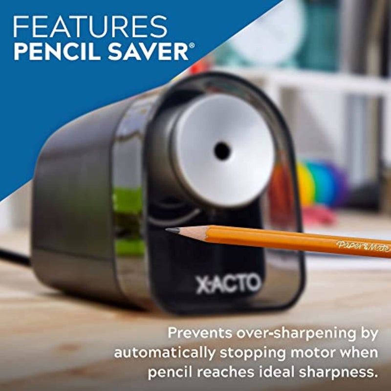 X-ACTO XLR Electric Pencil Sharpener, Black (ELM1818X) - Image 3