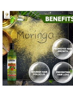 AMALICO Moringa Hair Oil with Chebe Powder for Hair Growth 4.4 Fl. OZ.  - Image 3